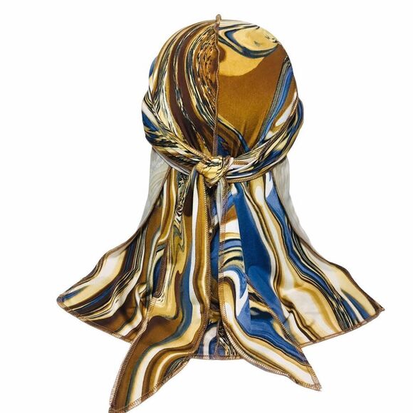 Jersey Durag Head Scarf Cap Stretch Wave Hat Long Tail Binnie - Picture 4 of 12